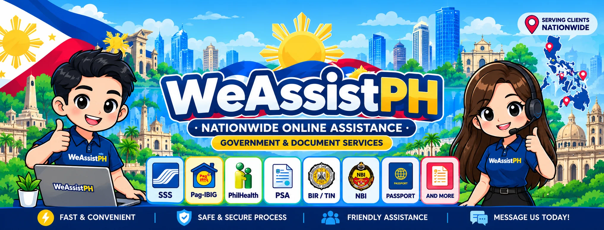 WeAssistPH Nationwide Online Assistance: government and document services in the Philippines