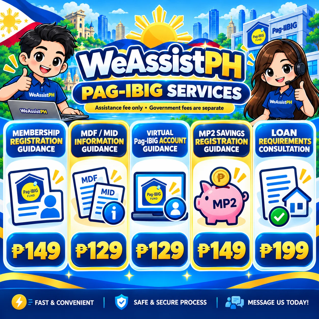 WeAssistPH Pag-IBIG guidance prices